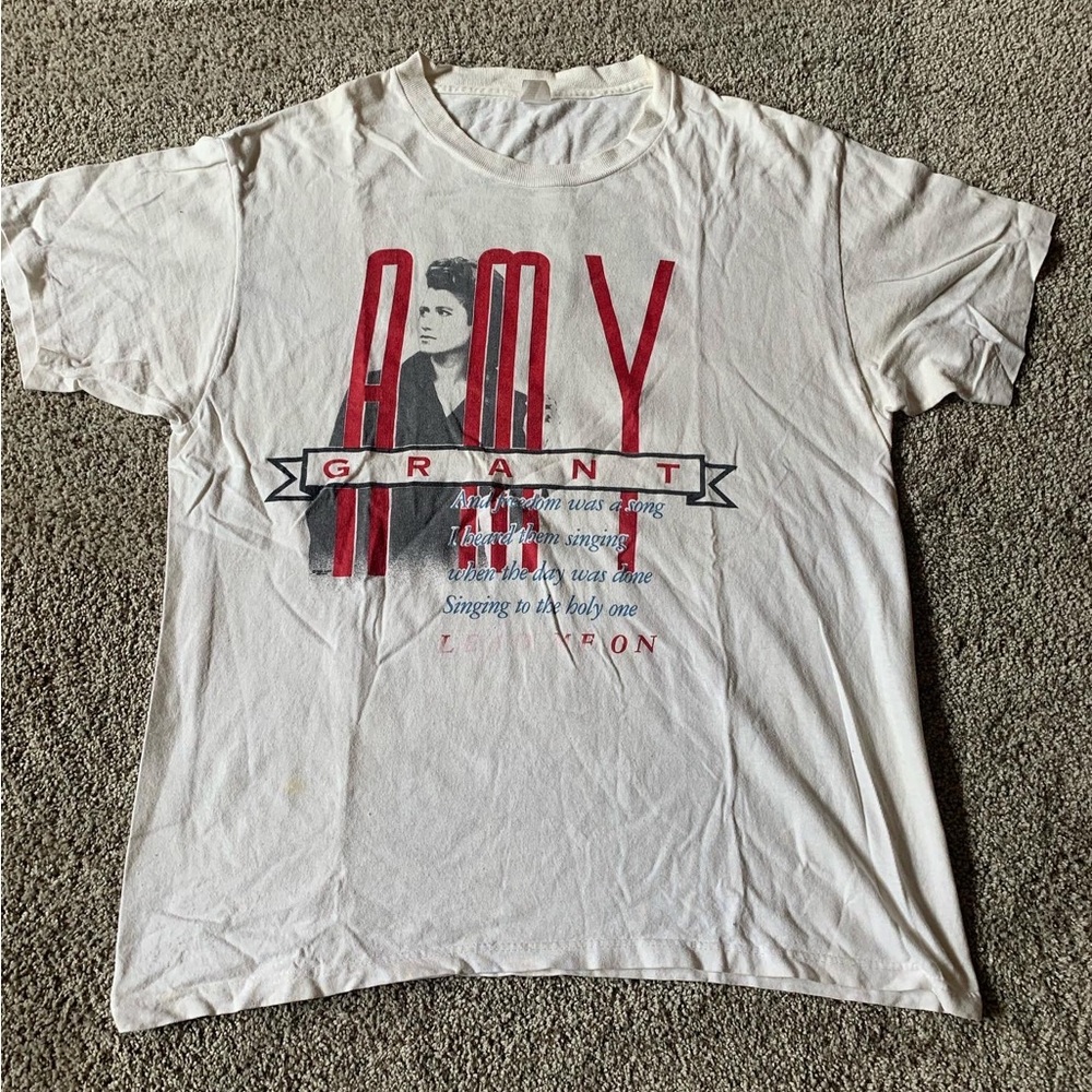 1984 Vintage Amy Grant Lead me on word tour T-shirt size L